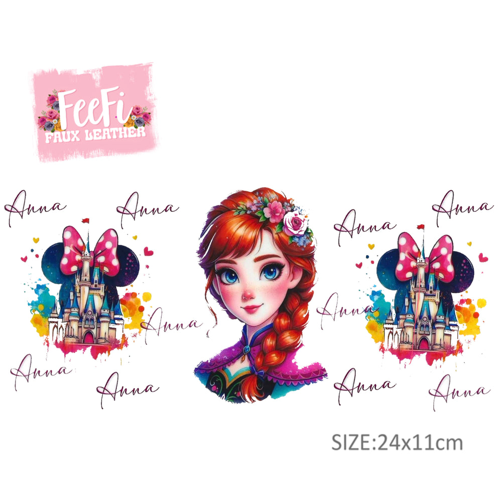 Princesses UV DTF Cup Wrap – Easy Cup Wrap for Tumblers & Projects FeeFiFauxLeather