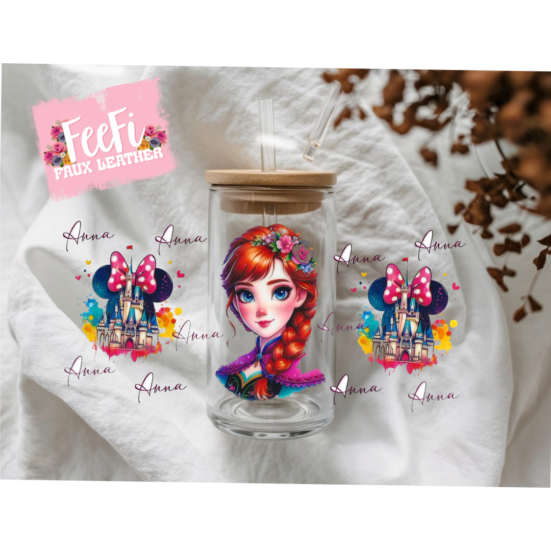 Princesses UV DTF Cup Wrap – Easy Cup Wrap for Tumblers & Projects FeeFiFauxLeather