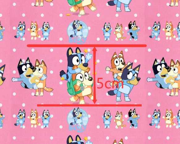 Blue Dog Printed Fabric FeeFiFauxLeather