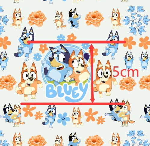 Blue Dog Printed Fabric FeeFiFauxLeather