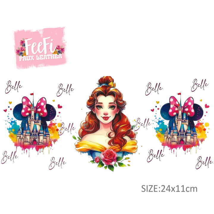 Princesses UV DTF Cup Wrap – Easy Cup Wrap for Tumblers & Projects FeeFiFauxLeather