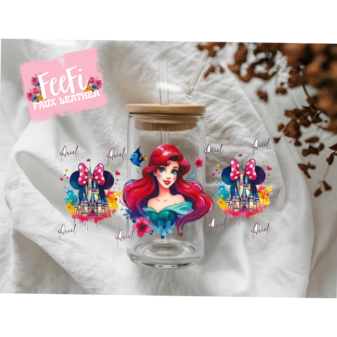 Princesses UV DTF Cup Wrap – Easy Cup Wrap for Tumblers & Projects FeeFiFauxLeather