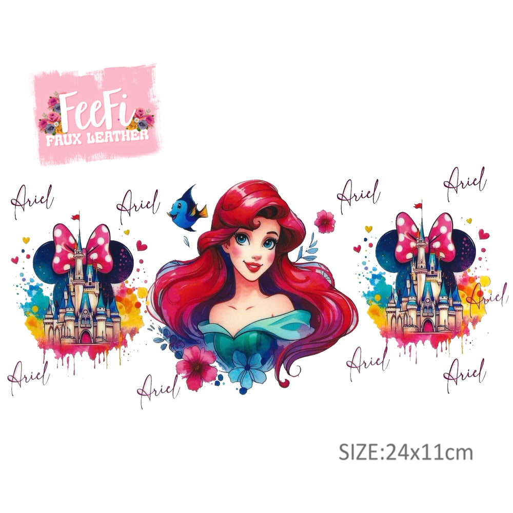 Princesses UV DTF Cup Wrap – Easy Cup Wrap for Tumblers & Projects FeeFiFauxLeather