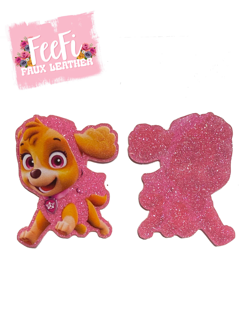 Skye Paw Patrol Glitter Resin 5 piece set FeeFiFauxLeather