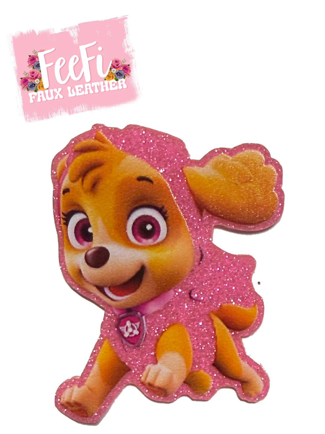 Skye Paw Patrol Glitter Resin 5 piece set FeeFiFauxLeather