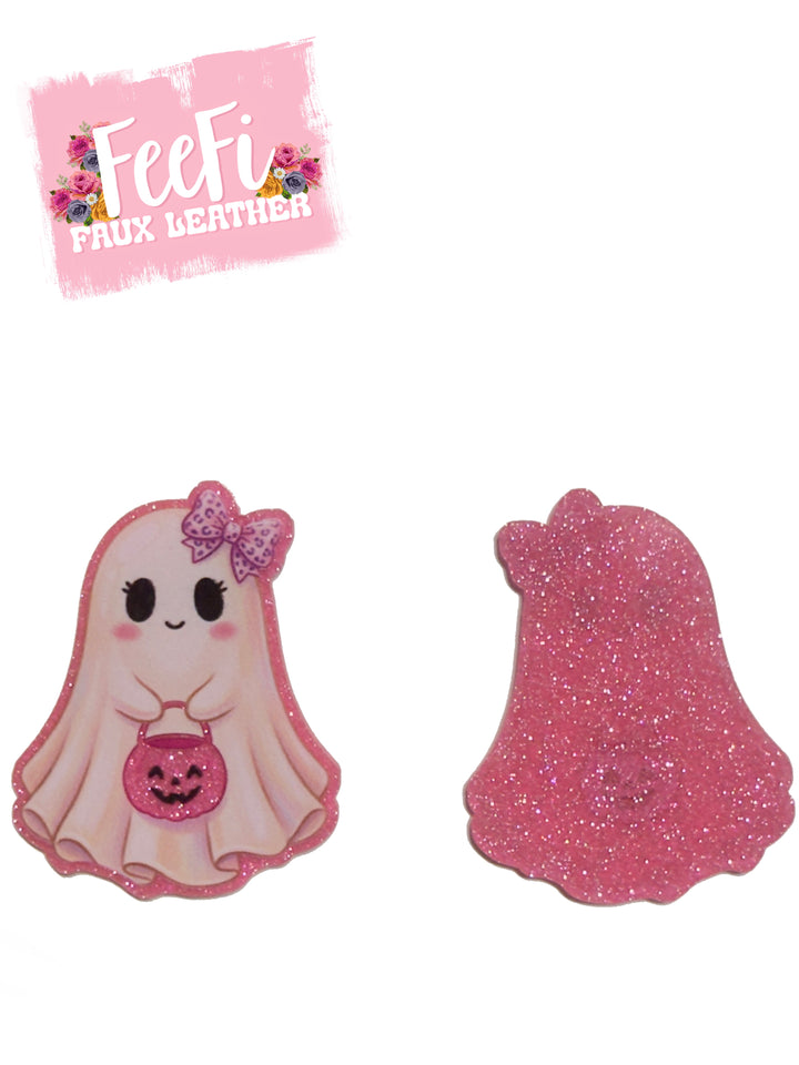 Ghost Halloween Glitter Resin 5 piece set FeeFiFauxLeather