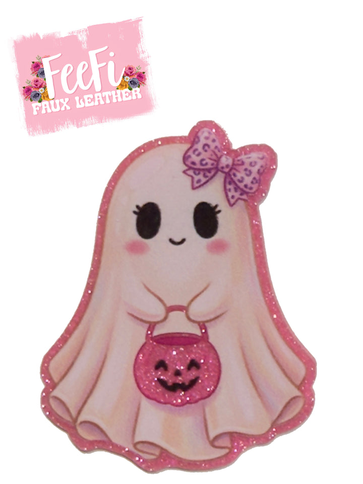 Ghost Halloween Glitter Resin 5 piece set FeeFiFauxLeather