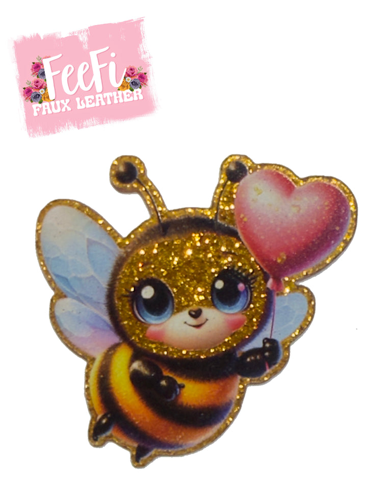 Bee Glitter Resin 5 piece set FeeFiFauxLeather