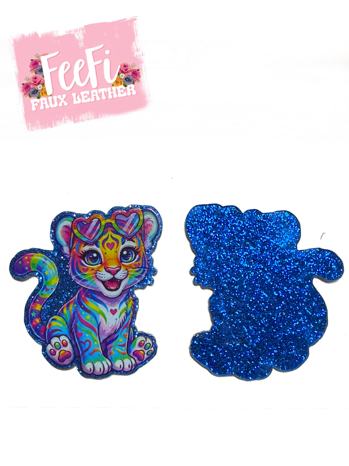 Rainbow Lisa Glitter Resin 🌈🐯💖 5 piece set FeeFiFauxLeather