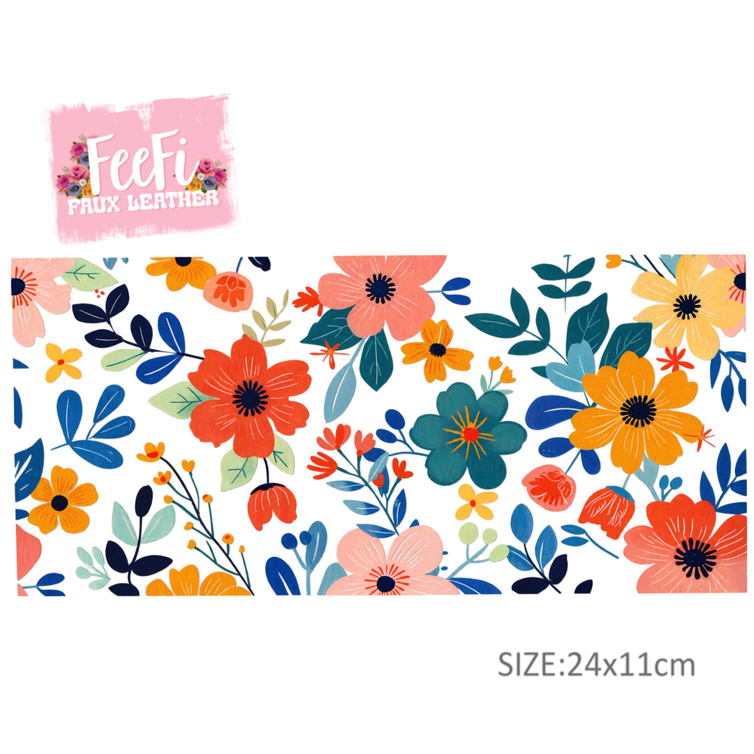Flowers UV DTF Cup Wrap – Easy Cup Wrap for Tumblers & Projects FeeFiFauxLeather