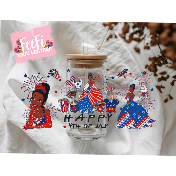 Princesses UV DTF Cup Wrap – DIY Tumbler Wrap for Drinkware Crafting FeeFiFauxLeather