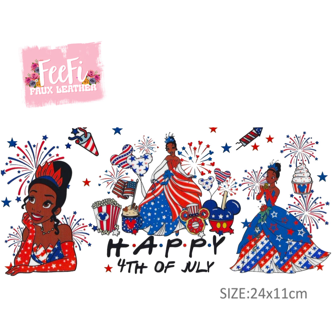 Princesses UV DTF Cup Wrap – DIY Tumbler Wrap for Drinkware Crafting FeeFiFauxLeather