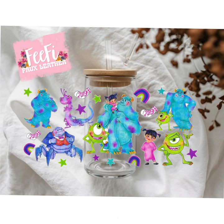 Monster’s Inc UV DTF Cup Wrap – Easy Cup Wrap for Tumblers & Projects FeeFiFauxLeather