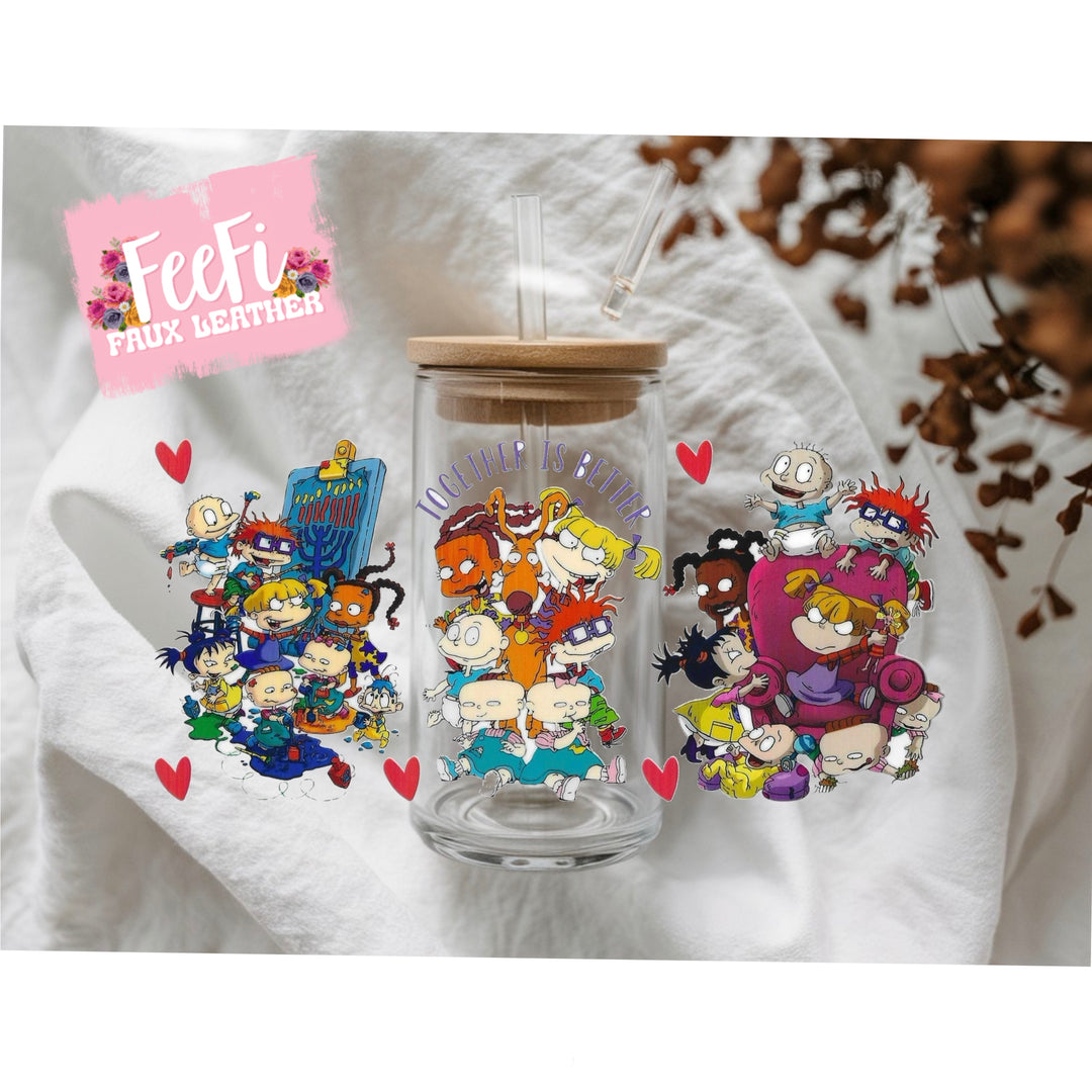 Rugrats UV DTF Cup Wrap – DIY Tumbler Wrap for Drinkware Crafting FeeFiFauxLeather