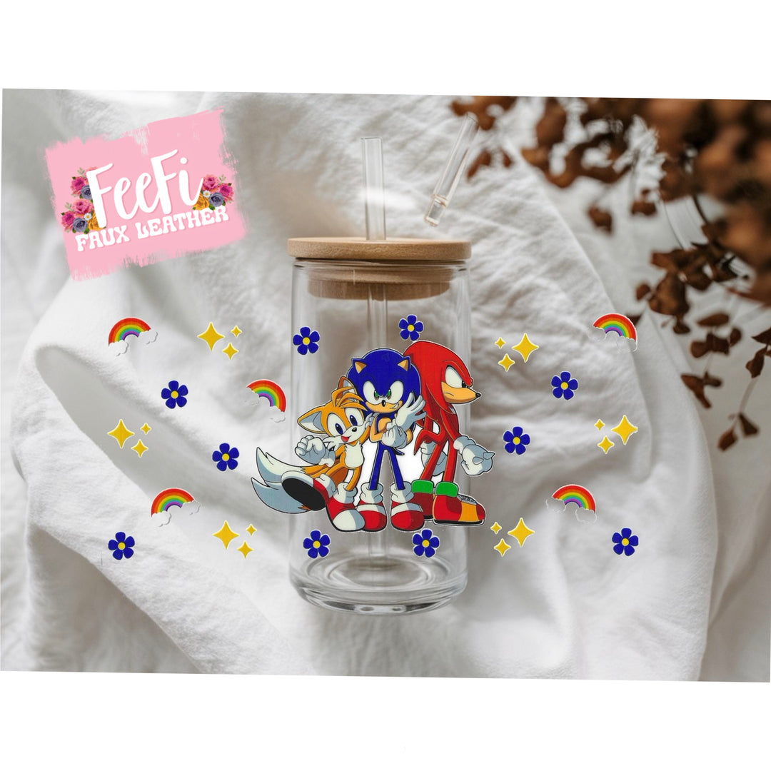 Sonic UV DTF Cup Wrap – DIY Tumbler Wrap for Drinkware Crafting FeeFiFauxLeather