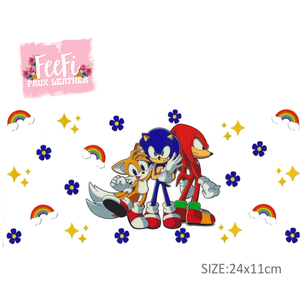 Sonic UV DTF Cup Wrap – DIY Tumbler Wrap for Drinkware Crafting FeeFiFauxLeather