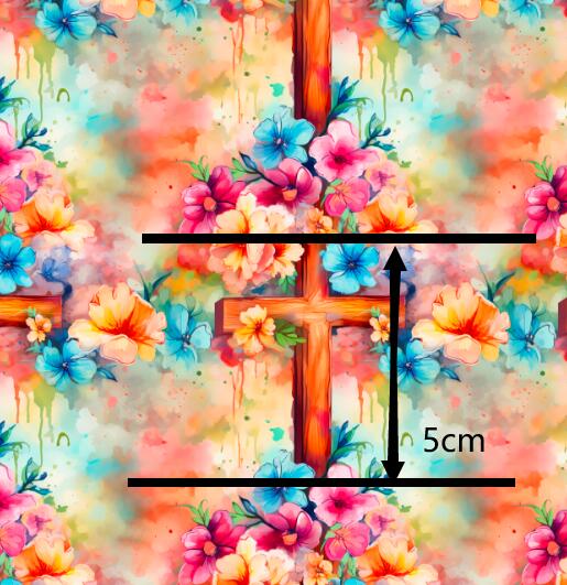 Easter Cross Textured Liverpool/ Bullet Fabric