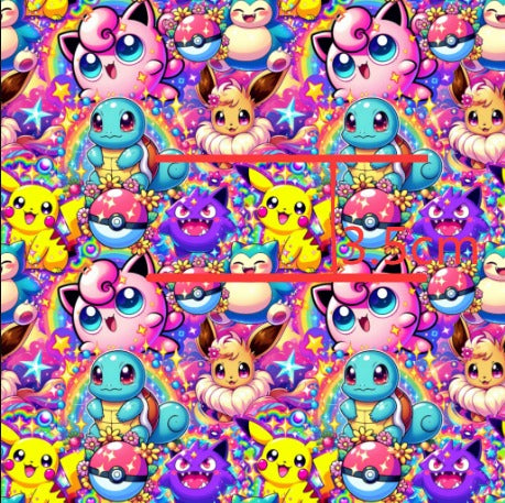 Pocket Monster Fabric – Textured Liverpool Fabric for Bows & Crafts FeeFiFauxLeather