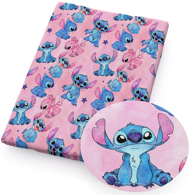 Blue Alien Printed Fabric