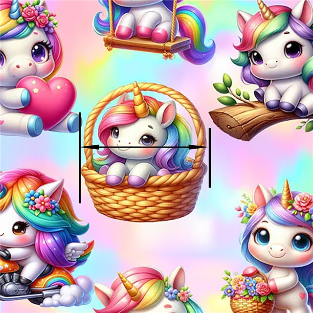 Unicorn Printed Faux Leather Sheet