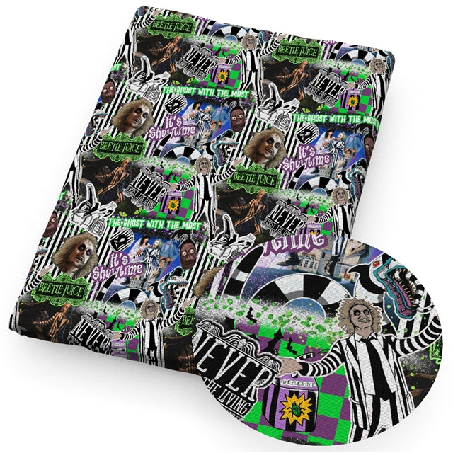 Beetlejuice Halloween Printed Fabric