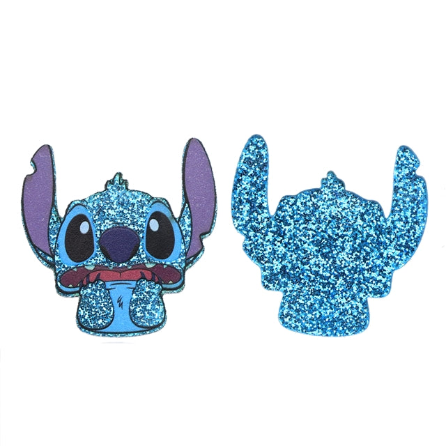 Blue Alien Glitter Resin 5 piece set FeeFiFauxLeather