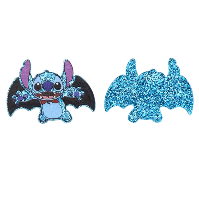 Blue Alien Halloween Glitter Resin 5 piece set FeeFiFauxLeather