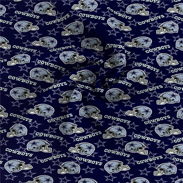 Cowboys Football Printed Fabric FeeFiFauxLeather