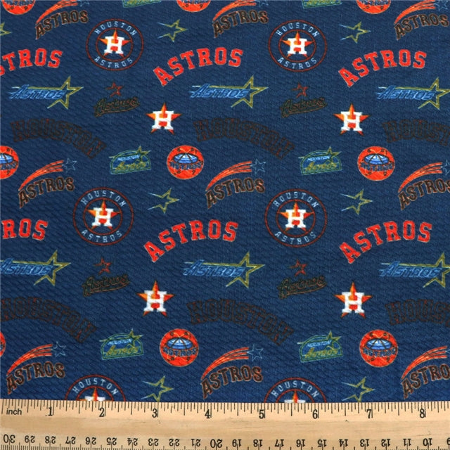 Astros Baseball Printed Fabric