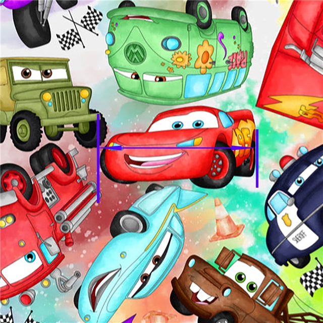 Cars Printed Bullet Fabric FeeFiFauxLeather