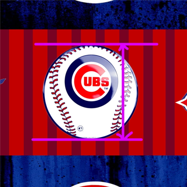 Cubs Faux Leather Sheet –Sports Material for DIY Accessories FeeFiFauxLeather