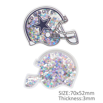 Cowboys Football Quicksand Sequin Resin