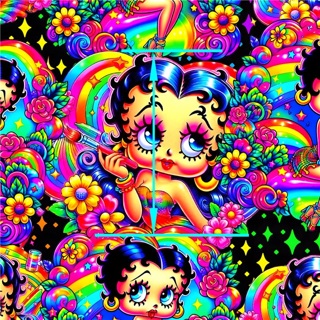 Betty Boop Printed Faux Leather Sheet