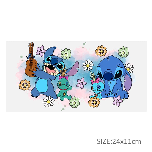 Blue Alien Valentine UV DTF Glass Can Wrap FeeFiFauxLeather
