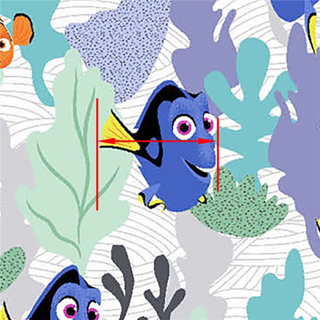 Nemo Fish  Printed Faux Leather Sheet FeeFiFauxLeather