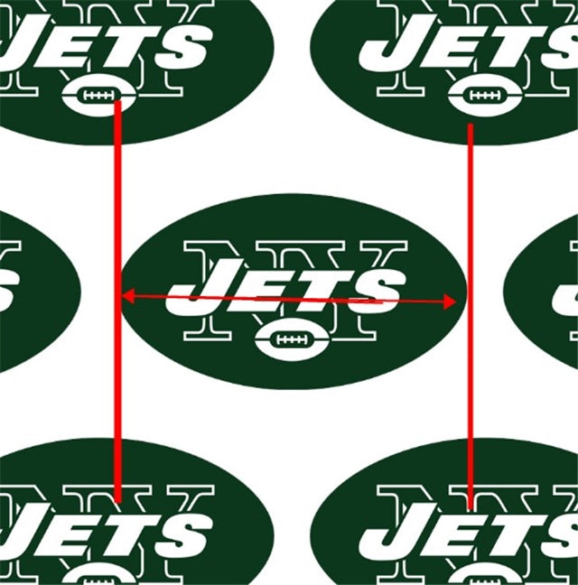 The Jets Football Litchi Printed Faux Leather Sheet Litchi has a pebble like feel with bright colors