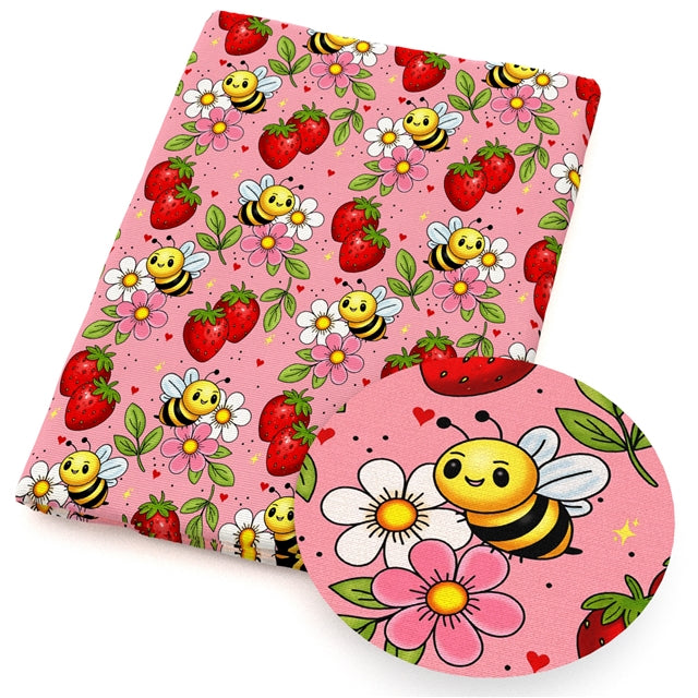 Lady Bug Printed Bullet Fabric FeeFiFauxLeather