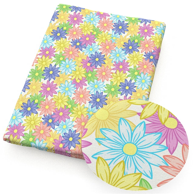 Daisies Flower Printed Fabric