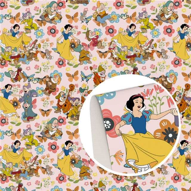 Princess Printed Faux Leather Sheet FeeFiFauxLeather