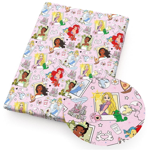 Princesses Bullet Printed Fabric FeeFiFauxLeather
