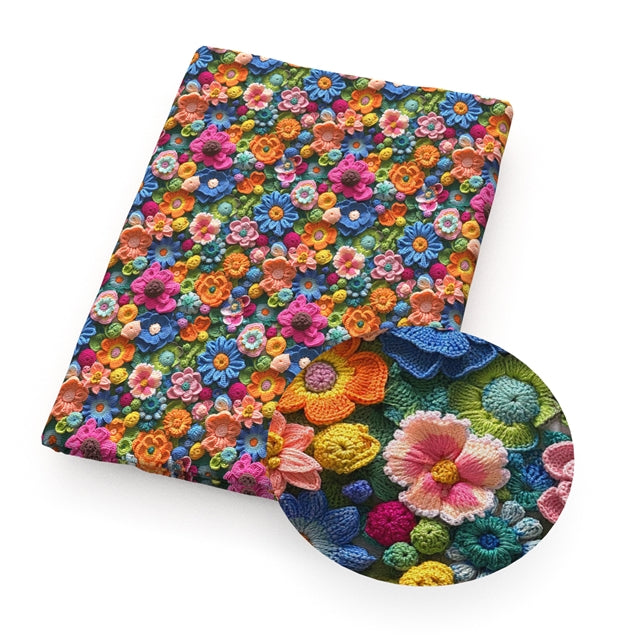 Floral Flowers Textured Liverpool/ Bullet Fabric