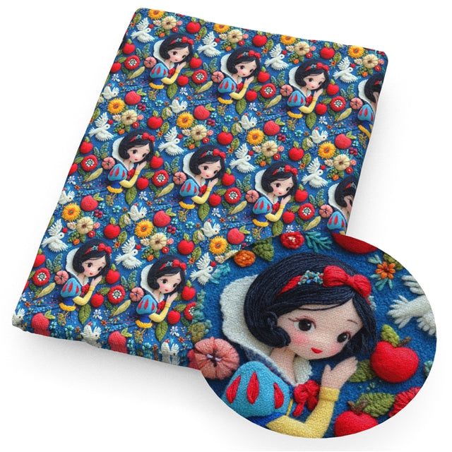 Princess Faux Leather Sheet – Cartoon Character Smooth Material for DIY Accessories FeeFiFauxLeather