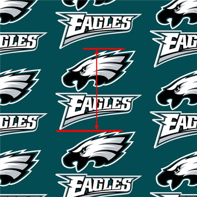 Eagles Football Litchi Printed Faux Leather Sheet Litchi has a pebble like feel with bright colors