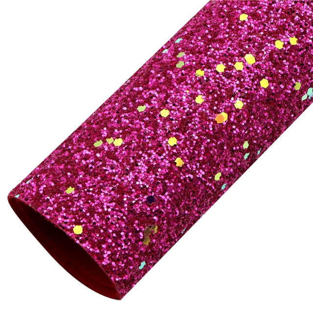 Chunky Glitter Printed Faux Leather FeeFiFauxLeather