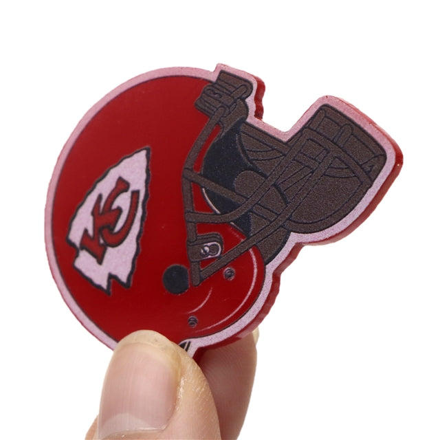 Chiefs Football Fine Glitter Acrylic  5 piece set