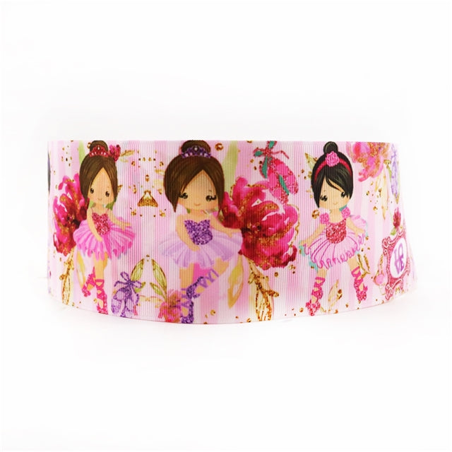 Ballerina Ribbon 1 Yard Printed Grosgrain Ribbon 1 1/2 inch wide FeeFiFauxLeather