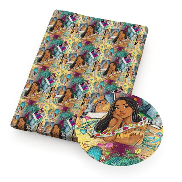 Princess Printed Faux Leather Sheet FeeFiFauxLeather