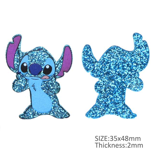 Blue Alien Glitter Resin 5 piece set FeeFiFauxLeather