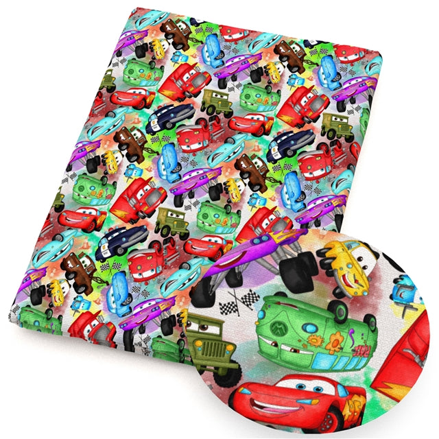 Cars The Movie Printed Faux Leather Sheet FeeFiFauxLeather