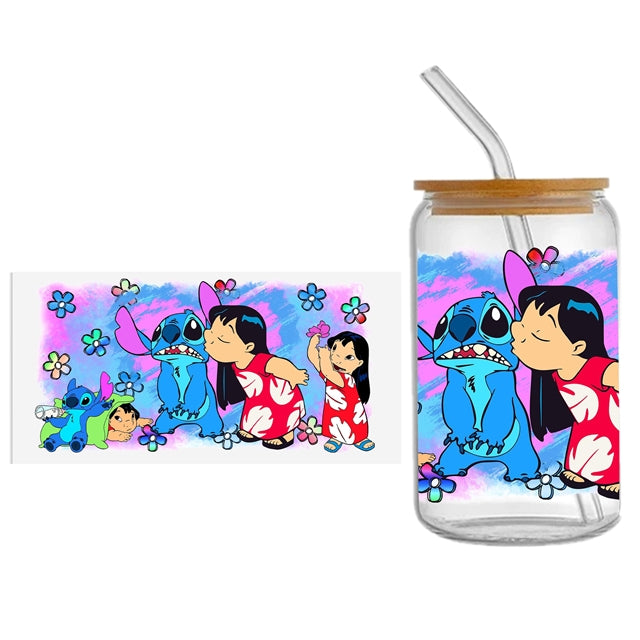 Blue Alien UV DTF Cup Wrap – Easy Cup Wrap for Tumblers & Projects FeeFiFauxLeather